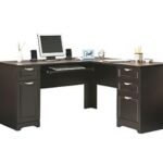 Realspace® Magellan Performance 71"W L-Shape Corner Desk, Cherry